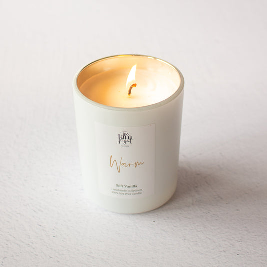 Gold-Rimmed Soy Wax Candle