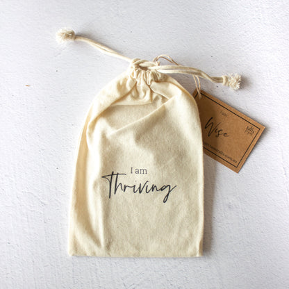 "I Am" Motivational Drawstring Cotton Pouches