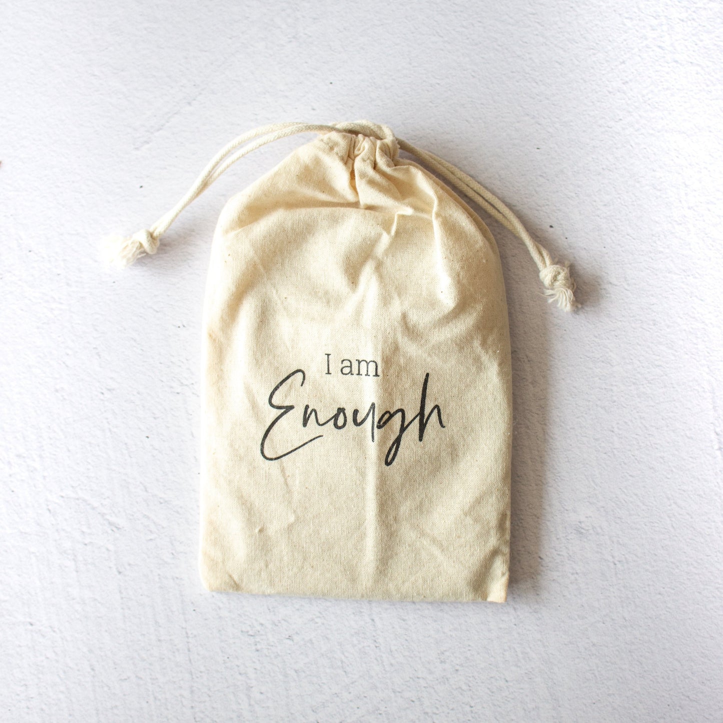 "I Am" Motivational Drawstring Cotton Pouches
